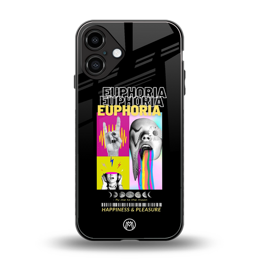 euphoria back phone cover | glass case for iphone 16 plus