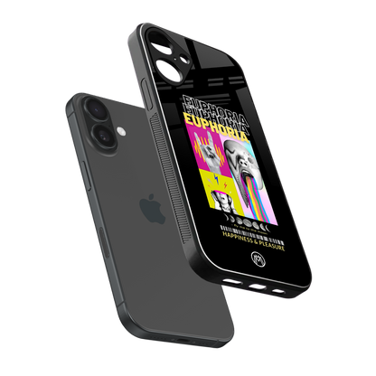 euphoria back phone cover | glass case for iphone 16 plus