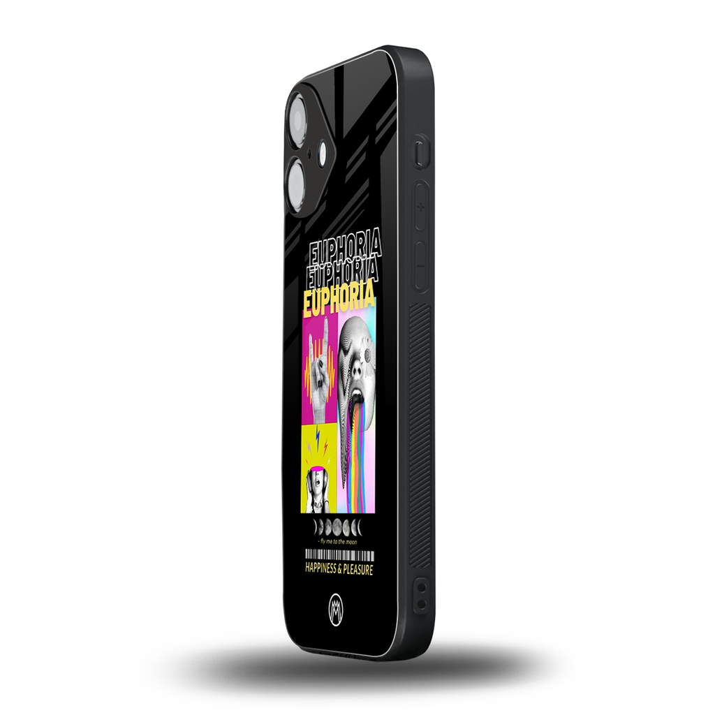euphoria back phone cover | glass case for iphone 16 plus