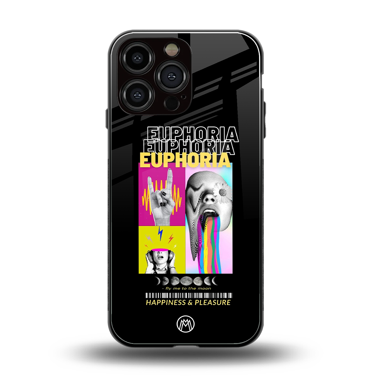 euphoria back phone cover | glass case for iphone 16 pro max