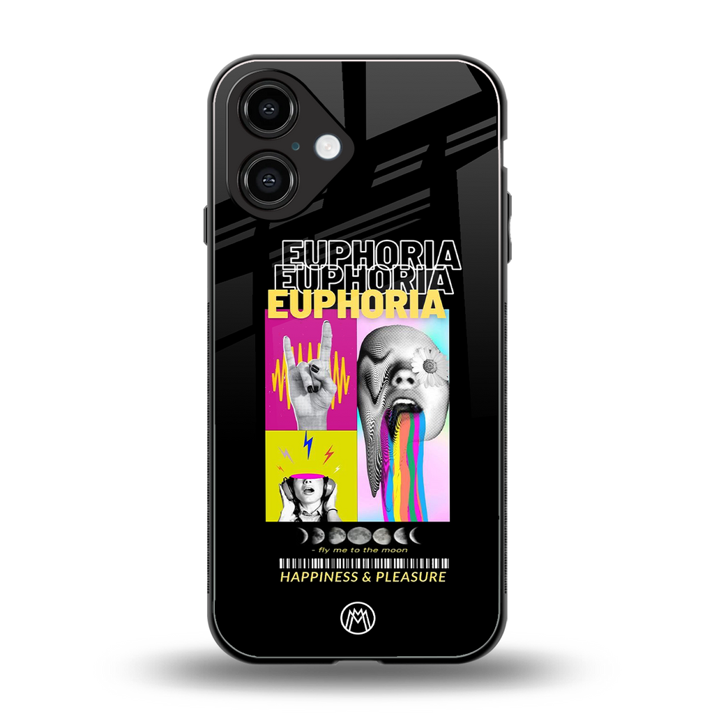 euphoria back phone cover | glass case for iphone 16