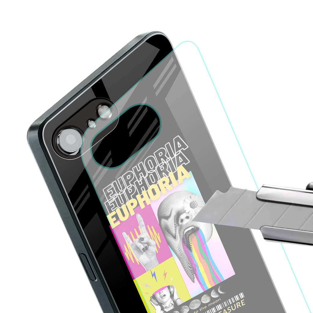euphoria back phone cover | glass case for iphone 16e