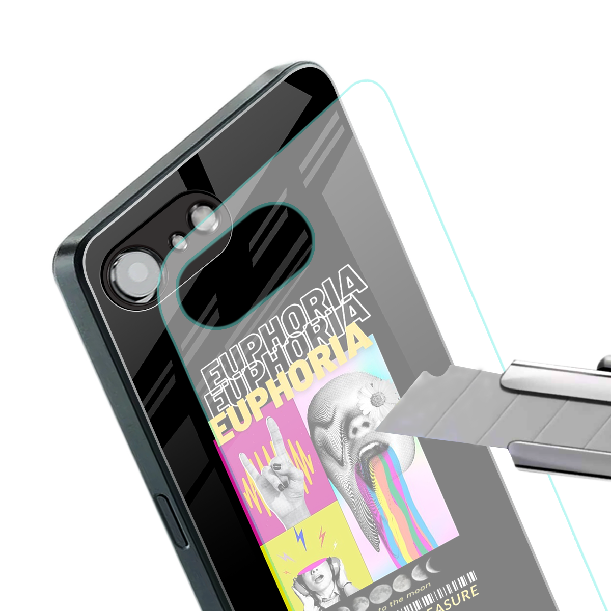 euphoria back phone cover | glass case for iphone 16e