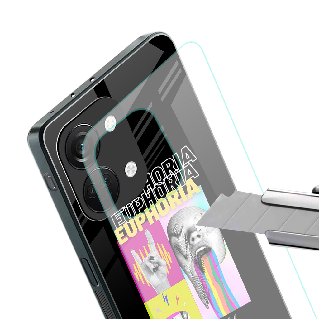 euphoria back phone cover | glass case for oneplus nord 3