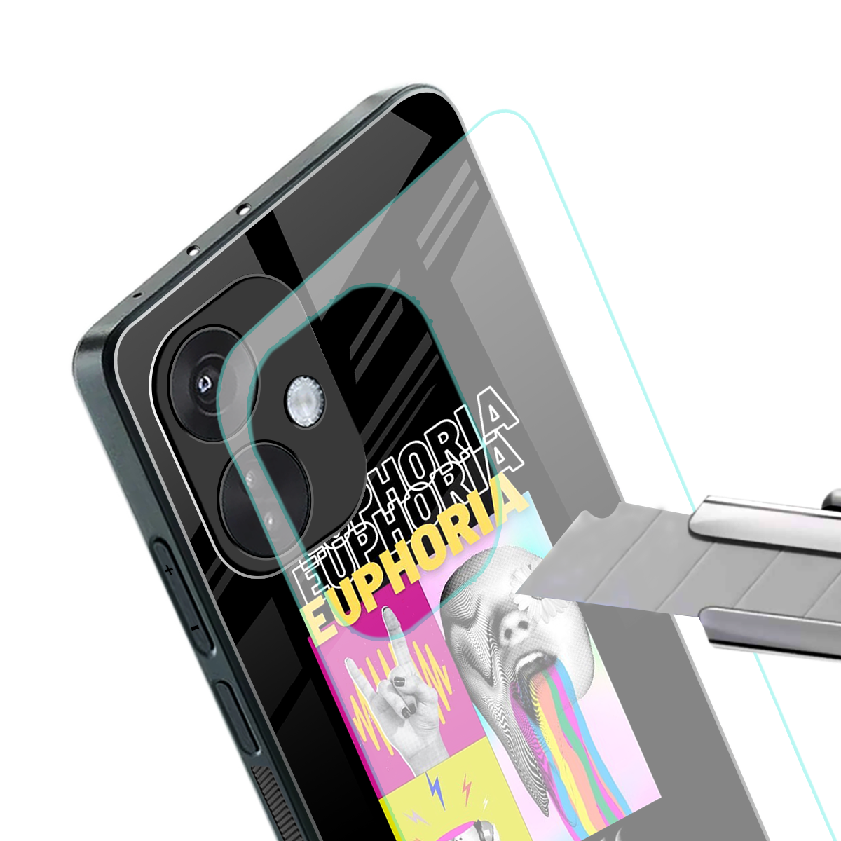 euphoria back phone cover | glass case for oneplus nord ce 3