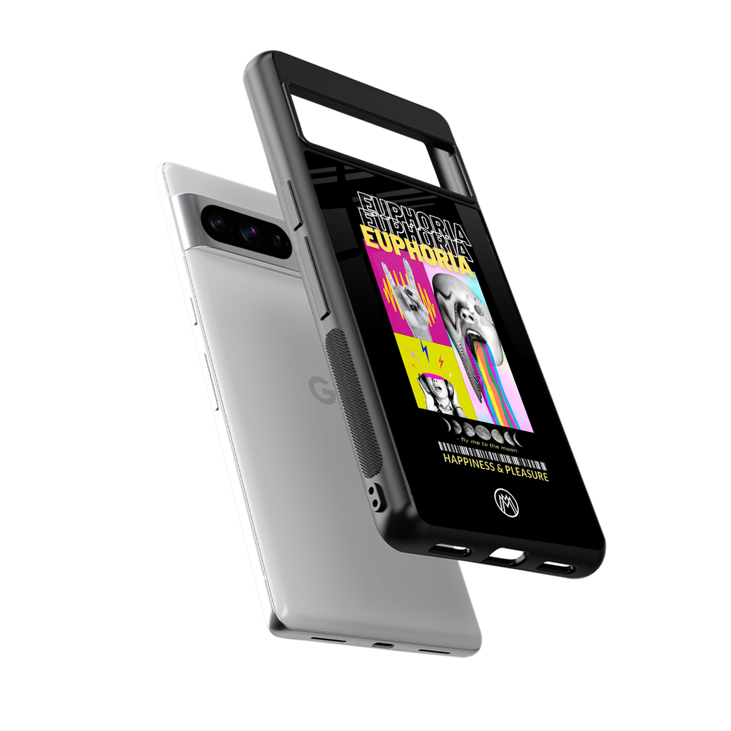 euphoria back phone cover | glass case for google pixel 8 pro