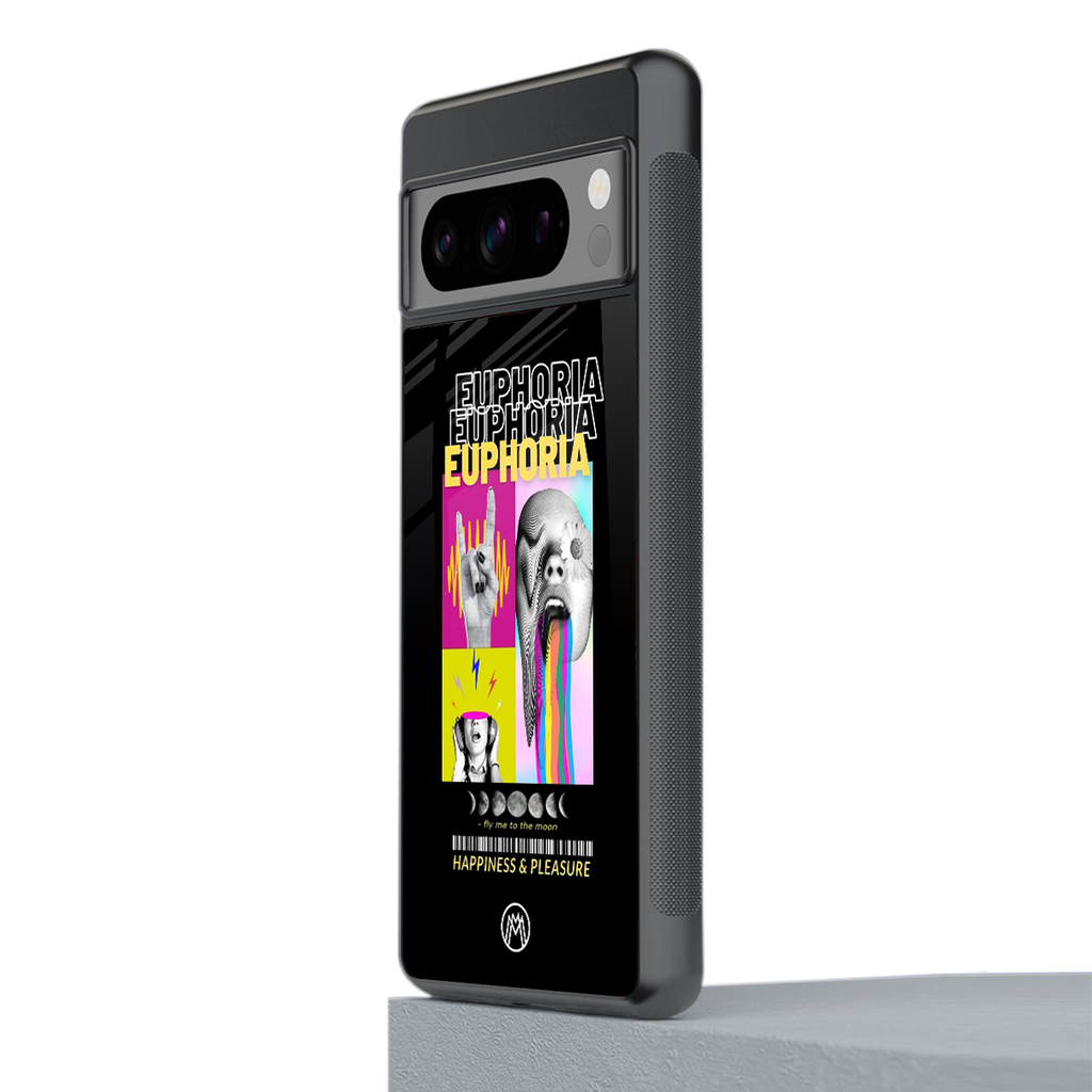 euphoria back phone cover | glass case for google pixel 8 pro