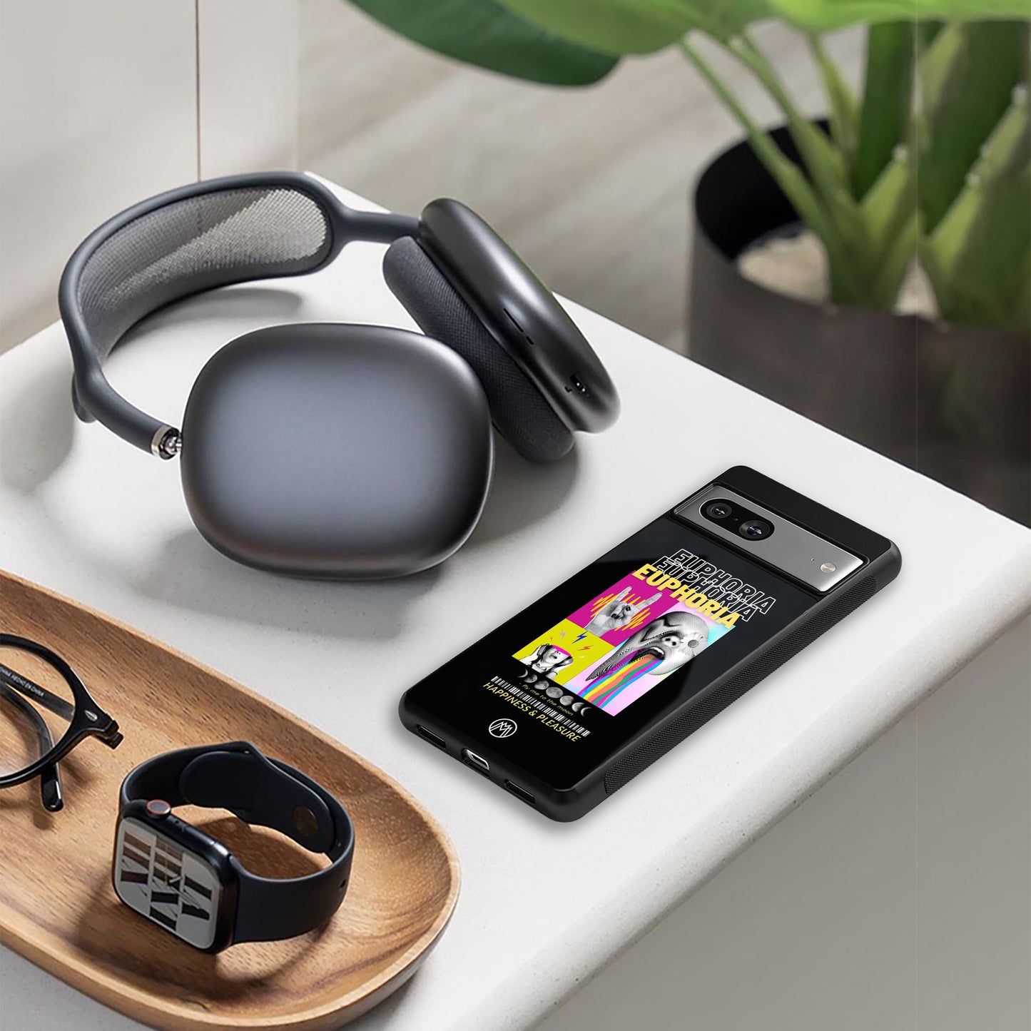 euphoria back phone cover | glass case for iphone 16 pro