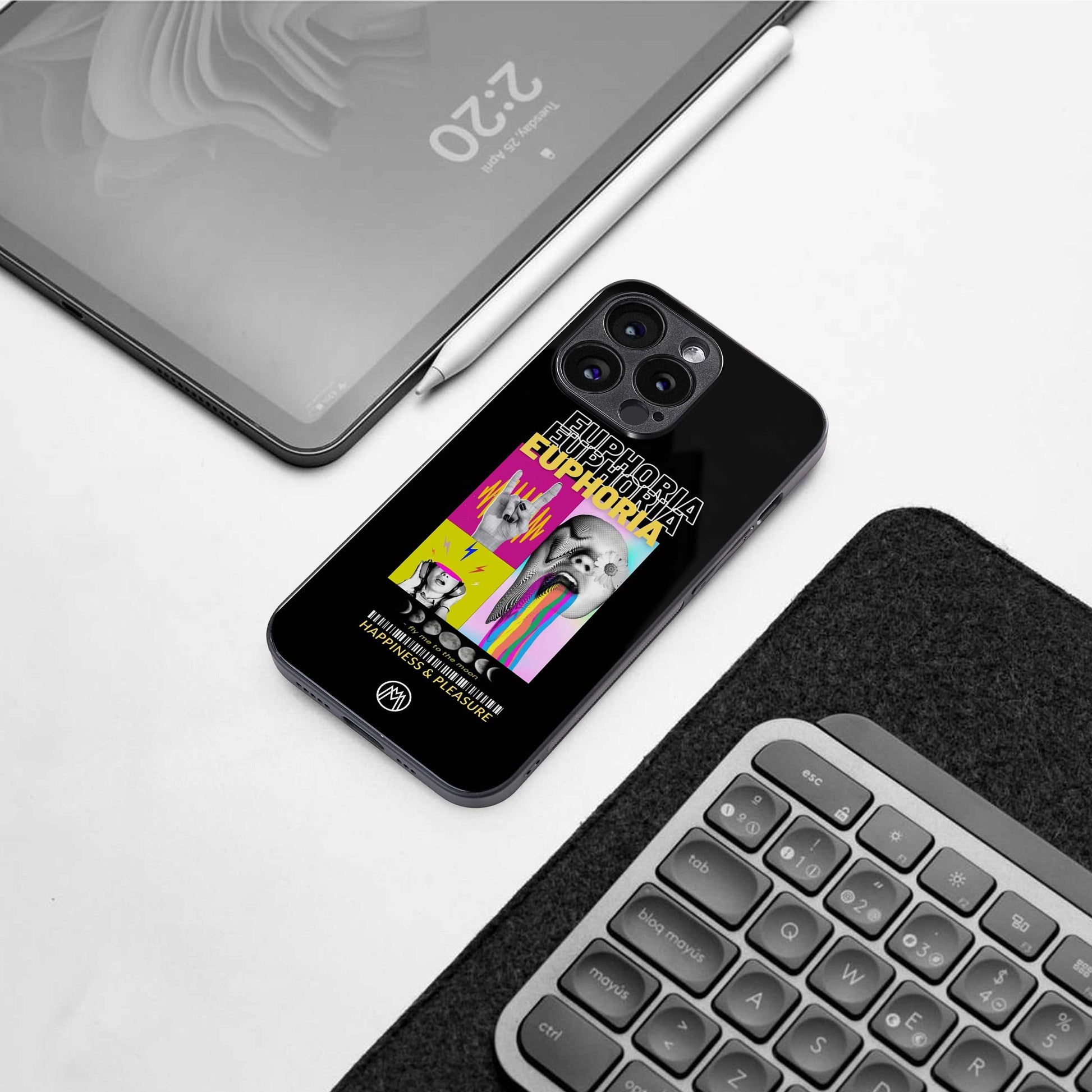 euphoria back phone cover | glass case for iphone 13 pro max