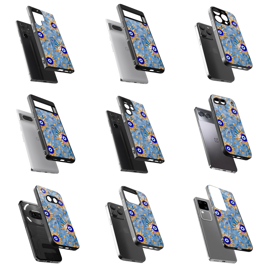 Durable Glass Back Mobile Case for iPhone, Samsung, OnePlus, Google Pixel, Redmi, Vivo, Oppo