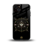 evil eye mandala black back phone cover | glass case for iphone 13