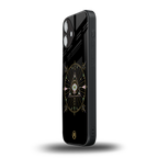 evil eye mandala black back phone cover | glass case for iphone 16 plus