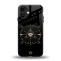 evil eye mandala black back phone cover | glass case for iphone 16