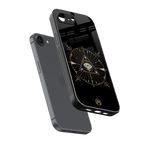 evil eye mandala black back phone cover | glass case for iphone 16e