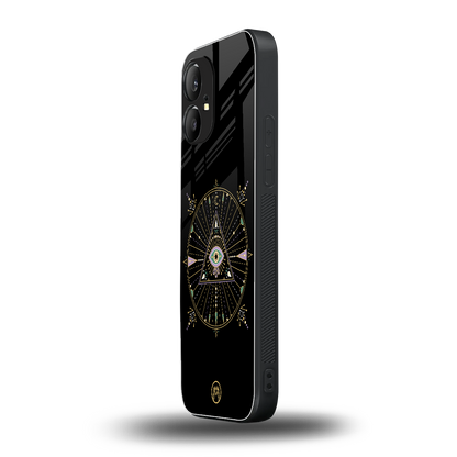 evil eye mandala black back phone cover | glass case for nothing phone 1