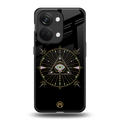 evil eye mandala black back phone cover | glass case for oneplus nord 3