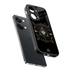 evil eye mandala black back phone cover | glass case for oneplus nord 3