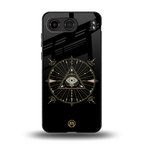 evil eye mandala black back phone cover | glass case for oneplus nord 4