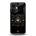 evil eye mandala black back phone cover | glass case for oneplus nord ce 3