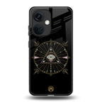 evil eye mandala black back phone cover | glass case for oneplus nord ce 3