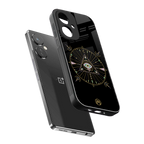 evil eye mandala black back phone cover | glass case for oneplus nord ce 3