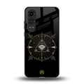 evil eye mandala black back phone cover | glass case for oneplus nord ce 4 lite