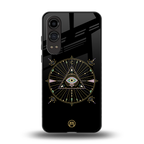 evil eye mandala black back phone cover | glass case for oneplus nord ce 4 lite