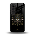 evil eye mandala black back phone cover | glass case for oneplus nord ce 4