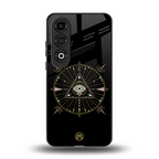 evil eye mandala black back phone cover | glass case for oneplus nord ce 4