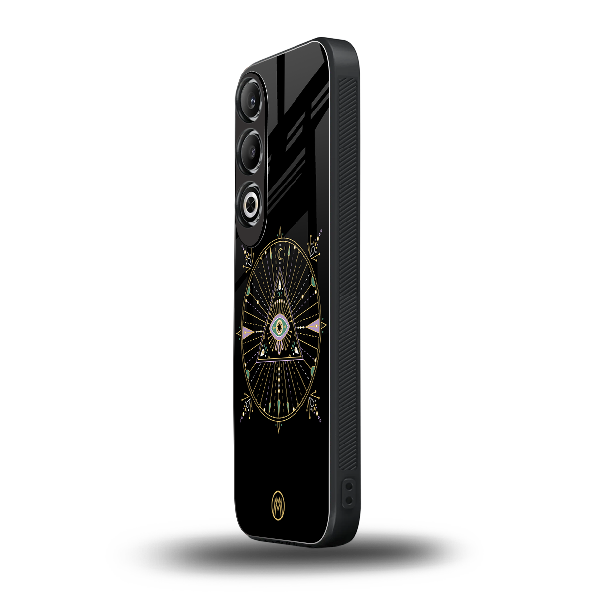 evil eye mandala black back phone cover | glass case for oneplus nord ce 4