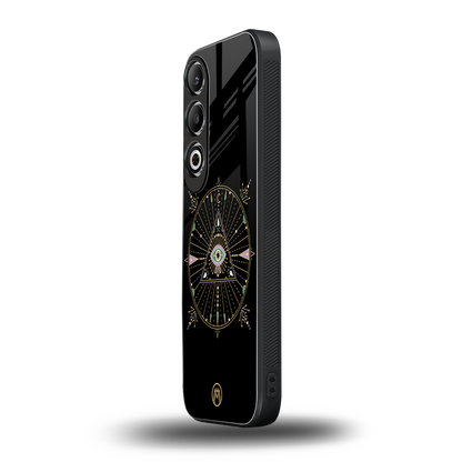 evil eye mandala black back phone cover | glass case for oneplus nord ce 4
