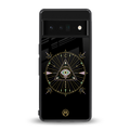evil eye mandala black back phone cover | glass case for google pixel 6 pro