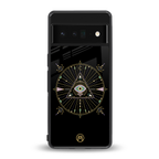 evil eye mandala black back phone cover | glass case for google pixel 6 pro
