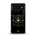 evil eye mandala black back phone cover | glass case for Google Pixel 6A