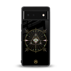 evil eye mandala black back phone cover | glass case for Google Pixel 6A