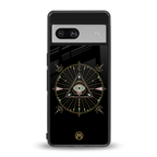 evil eye mandala black back phone cover | glass case for Google Pixel 7A