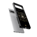 evil eye mandala black back phone cover | glass case for Google Pixel 7A