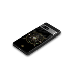 evil eye mandala black back phone cover | glass case for Google Pixel 7