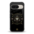 evil eye mandala black back phone cover | glass case for google pixel 9