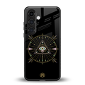 evil eye mandala black back phone cover | glass case for samsung galaxy s23 fe
