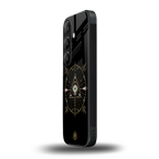 evil eye mandala black back phone cover | glass case for samsung galaxy s23 fe