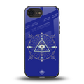 evil eye mandala blue back phone cover | glass case for iphone 16e