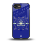 evil eye mandala blue back phone cover | glass case for iphone 16e