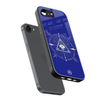 evil eye mandala blue back phone cover | glass case for iphone 16e