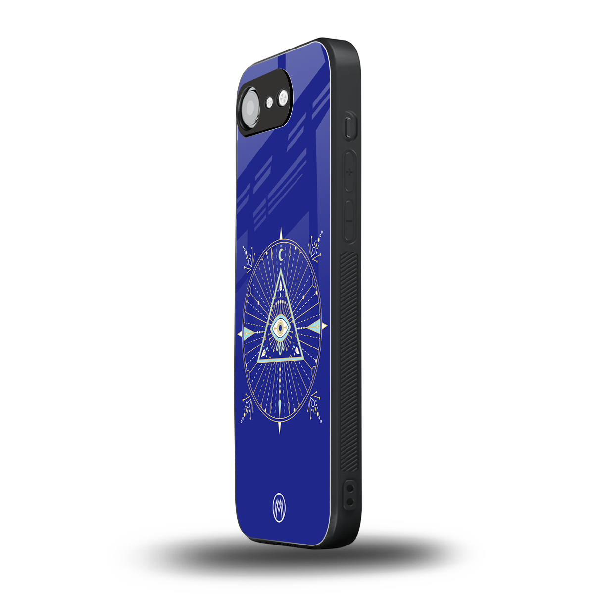 evil eye mandala blue back phone cover | glass case for iphone 16e