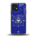 evil eye mandala blue back phone cover | glass case for nothing phone 1