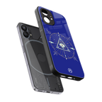 evil eye mandala blue back phone cover | glass case for nothing phone 1