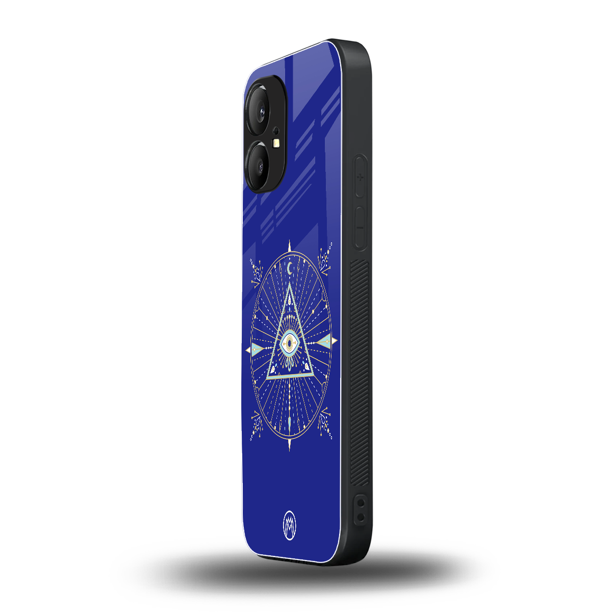 evil eye mandala blue back phone cover | glass case for nothing phone 1
