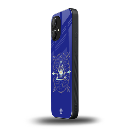 evil eye mandala blue back phone cover | glass case for nothing phone 1