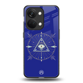 evil eye mandala blue back phone cover | glass case for oneplus nord 3